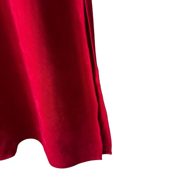 Vtg 90's Y2K Jessica Howard Maxi Jumper Pinafore Apron Sheath Dress NOS Red - Picture 7 of 16